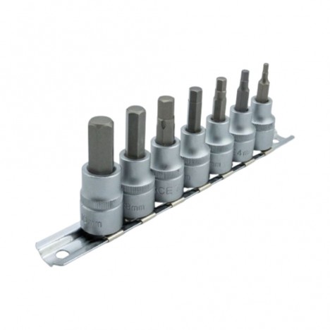 ชุดลูกบ็อกซ์เดือย 6PT FORCE F131-3075 ขนาด 3/8 นิ้ว จำนวน 7 ชิ้น เบอร์ 3–10 มม. ความยาว 50 มม.