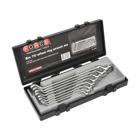 ชุดประแจแหวน 75 องศา FORCE F131-5081 จำนวน 8 ชิ้น