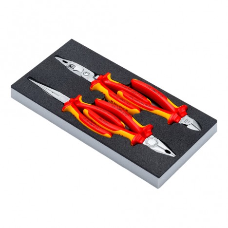 ชุดคีม KNIPEX VDE Chrome I 00 20 01 V20 พร้อมถาดโฟม (4 ชิ้น) - 2