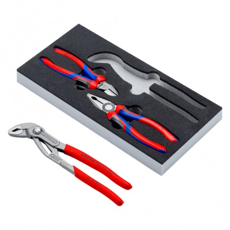 ชุดคีม KNIPEX Bestseller 00 20 01 V26 พร้อมถาดโฟม (3 ชิ้น)