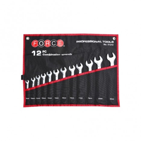 ชุดประแจแหวนข้างปากตาย FORCE F131-5121C จำนวน 12 ชิ้น ขนาด 8–23 มม.